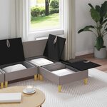 vidaXL Canapé modulaire avec rangement 4 Pièces Taupe Tissu