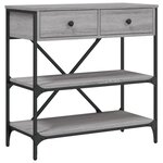 vidaXL Table console sonoma gris 75x34 5x75 cm bois d'ingénierie