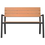 Banc de jardin vidaXL en acier et WPC marron et noir