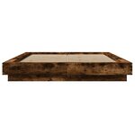 vidaXL Cadre de lit chêne fumé 120x200 cm bois d'ingénierie