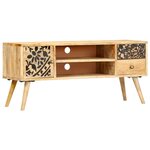 vidaXL Meuble TV 100x30x45 cm bois massif de manguier