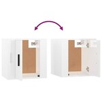 vidaXL Ensemble de meubles TV 3 Pièces Blanc brillant Bois d'ingénierie