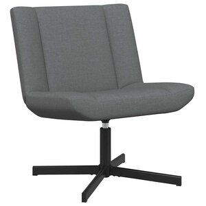 vidaXL Chaise pivotante Gris foncé 63 x 75 x 76 cm tissu