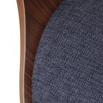 vidaXL Chaises à manger lot de 2 gris foncé bois courbé et tissu