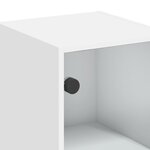 vidaXL Armoire murale avec portes en verre blanc 35x37x68 5 cm