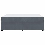 vidaXL Cadre de lit avec matelas Autre Gris foncé 140 x 200 cm Velours