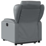 vidaXL Fauteuil inclinable électrique gris similicuir