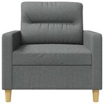 vidaXL Fauteuil Gris foncé 60 cm Tissu