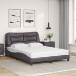 vidaXL Cadre de lit sans matelas gris 140x200 cm similicuir