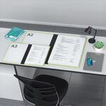 ACROPAQ Carton à dessin A3- 34 x 45 cm  Avec fermeture élastique  Dos extensible pour plus d'espace- Vert- Certifié FSC