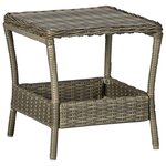 vidaXL Table de jardin Marron 45x45x46 5 cm Résine tressée