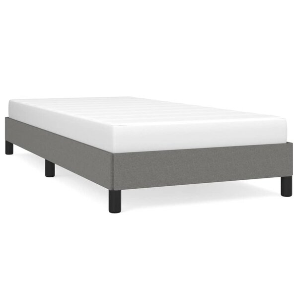 vidaXL Cadre de lit sans matelas gris foncé 100x200 cm tissu