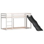 vidaXL Lit superposé avec toboggan et échelle sans matelas 90x200 cm