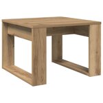 vidaXL Table d'appoint chêne artisanal 50x50x35 cm bois d'ingénierie