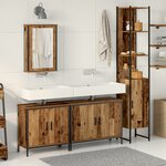 vidaXL Ensemble de meubles de salle de bain 4 pièces en bois ancien