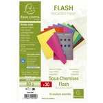 Paquet de 30 sous-chemises FLASH 80 100  recyclé - 22x31cm - Couleurs assorties x 10 EXACOMPTA