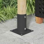 vidaXL Ancre ronde au sol 12 Pièces Anthracite 15 x 15 x 15 cm métal