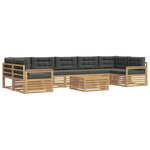 vidaXL Ensemble de canapés d'extérieur 8 pc Blanc et anthracite