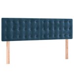 vidaXL Sommier à lattes de lit et matelas Bleu foncé 140x200cm Velours