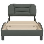 vidaXL Cadre de lit sans matelas gris foncé 90x200 cm tissu