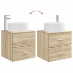 vidaXL Vanité de lavabo mural Chêne Sonoma 49 5 x 44 5 x 65 5 cm