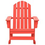 vidaXL Chaise à bascule de jardin Adirondack bois de sapin rouge