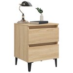 vidaXL Tables de chevet 2 Pièces chêne sonoma 40x35x50 cm bois ingénierie