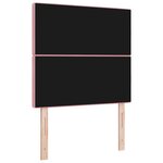 vidaXL Tête de lit LED avec bandes LED Rose 90 cm Velours