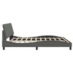 vidaXL Cadre de lit sans matelas gris foncé 200x200 cm tissu