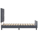 vidaXL Lit à ressorts avec tête de lit Gris foncé 80 x 200 cm Velours