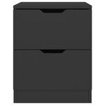 vidaXL Tables de chevet 2 Pièces noir 40x40x50 cm bois d’ingénierie