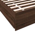 vidaXL Cadre de lit et tiroirs chêne marron 100x200 cm bois ingénierie
