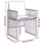 vidaXL Chaises de jardin lot de 4 avec coussins noir résine tressée
