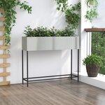 vidaXL Bac de jardin surélevé Argent 100 x 26 x 82 cm Acier galvanisé