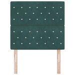 vidaXL Tête de lit en velours vert foncé avec boutons en cristal  90 cm