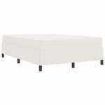vidaXL Cadre de lit avec matelas Crème 140 x 200 cm tissu