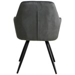 Chaise Salle à Manger Velours Gris Design Moderne