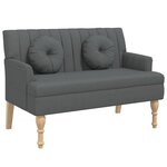 vidaXL Banc avec coussins gris foncé 113x64 5x75 5 cm tissu