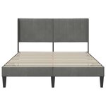 vidaXL Cadre de lit avec tête de lit Gris foncé 140 x 190 cm Velours