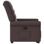 vidaXL Fauteuil inclinable électrique marron foncé tissu