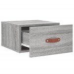 vidaXL Table de chevet murale sonoma gris 35x35x20 cm