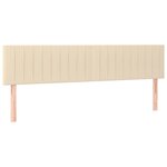 vidaXL Sommier à lattes de lit avec matelas LED Crème 180x200 cm Tissu