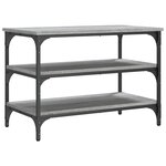 vidaXL Banc à chaussures sonoma gris 70x38 5x49 cm bois d'ingénierie