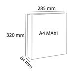 Classeur personnalisable Kreacover A4 Maxi 4 Ax Diam 40mm Dos 60 mm Blanc EXACOMPTA