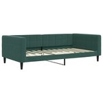 vidaXL Lit de jour avec lit gigogne vert foncé 100x200 cm velours