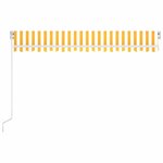 vidaXL Auvent manuel rétractable avec LED 400x300 cm Jaune et blanc