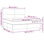 vidaXL Sommier à lattes de lit et matelas Gris foncé 180x200cm Velours