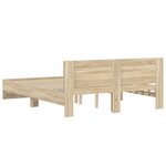 vidaXL Cadre de lit Sonoma 150 x 200 cm Bois d'ingénierie
