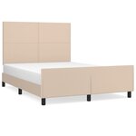 vidaXL Cadre de lit avec tête de lit Cappuccino 140x200 cm Similicuir