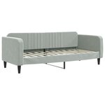 vidaXL Lit de jour avec lit gigogne gris clair 80x200 cm velours
